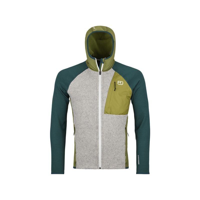 Fleece med huva Ortovox Fleece GP CLASSIC KNIT HOODY M (wild herbs) herr
