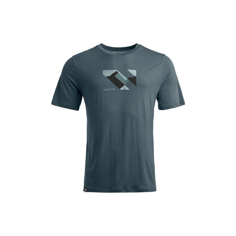 T-shirt Ortovox 140 COOL LANDSCAPE TS M (donker poolgrijs) man