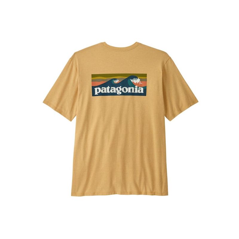 T-shirt PATAGONIA M's Boardshort Logo Pocket Responsibili-Tee (Beeswax Tan) Homme