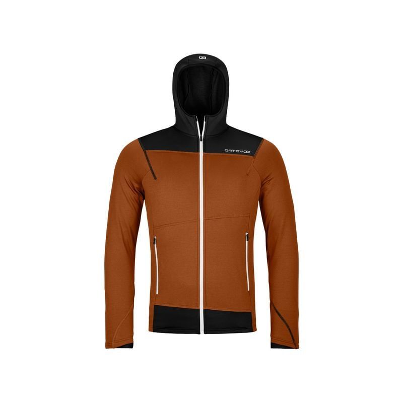 Heren Ortovox FLEECE LIGHT HOODY M fleecejack (borstelbruin)