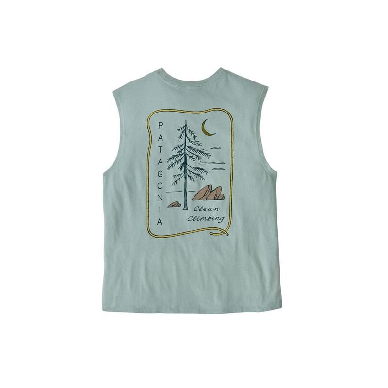 T-shirt Patagonia W's Clean Climb Roots Boxy Organic Tank (Thermal Blue) Women's