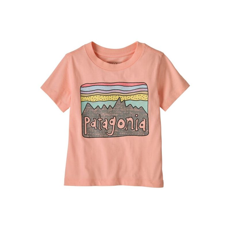 T-shirt Patagonia Baby Fitz Roy Skies T-Shirt (Sunlit Pink)