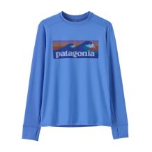 T-shirt PATAGONIA K's L/S Cap SW T-Shirt (Boardshort Logo: Abundant Blue) Enfant