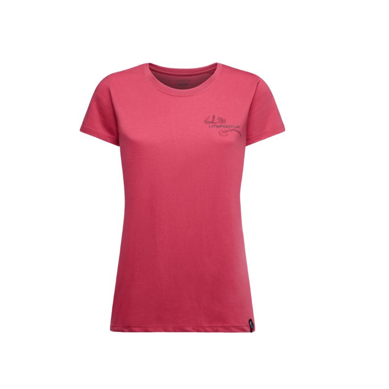 T-shirt La Sportiva Maglietta Climb Flower W (Rosebay) Donna
