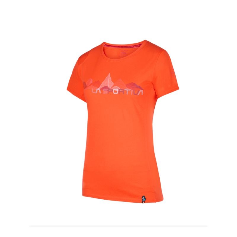 Camiseta de escalada para mujer La Sportiva Camiseta Peaks W (Cherry Tomato)