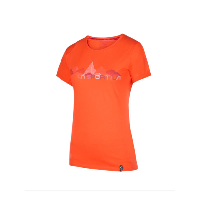 Kletter-T-Shirt La Sportiva Peaks T-Shirt W (Cherry Tomato) Damen