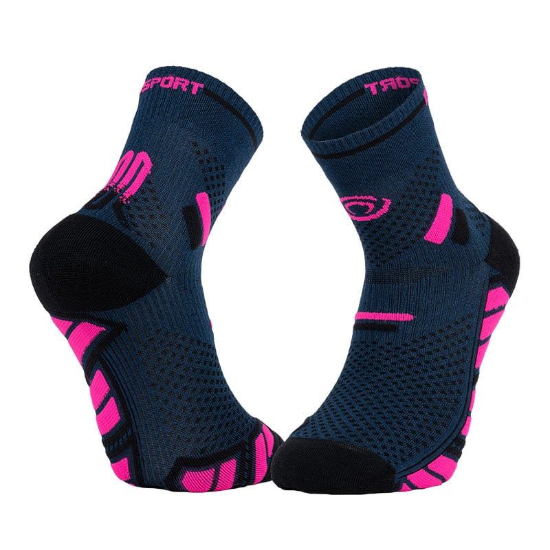 Trail sokken BV sport SOCQUETTE TRAIL ULTRA.2 "MID" (BLAUW/ROZE)