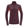 Naisten tekninen toppi Devold Running Merino 130 Zip Neck (Port) (satama)