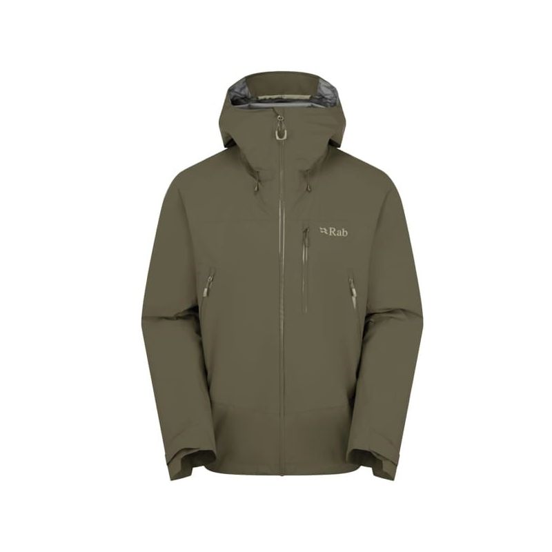 Heren Rab Downpour Mountain Jacket (Army)