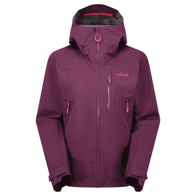 Giacca impermeabile Rab Downpour Mountain Jacket Wmns (Mulberry) Donna