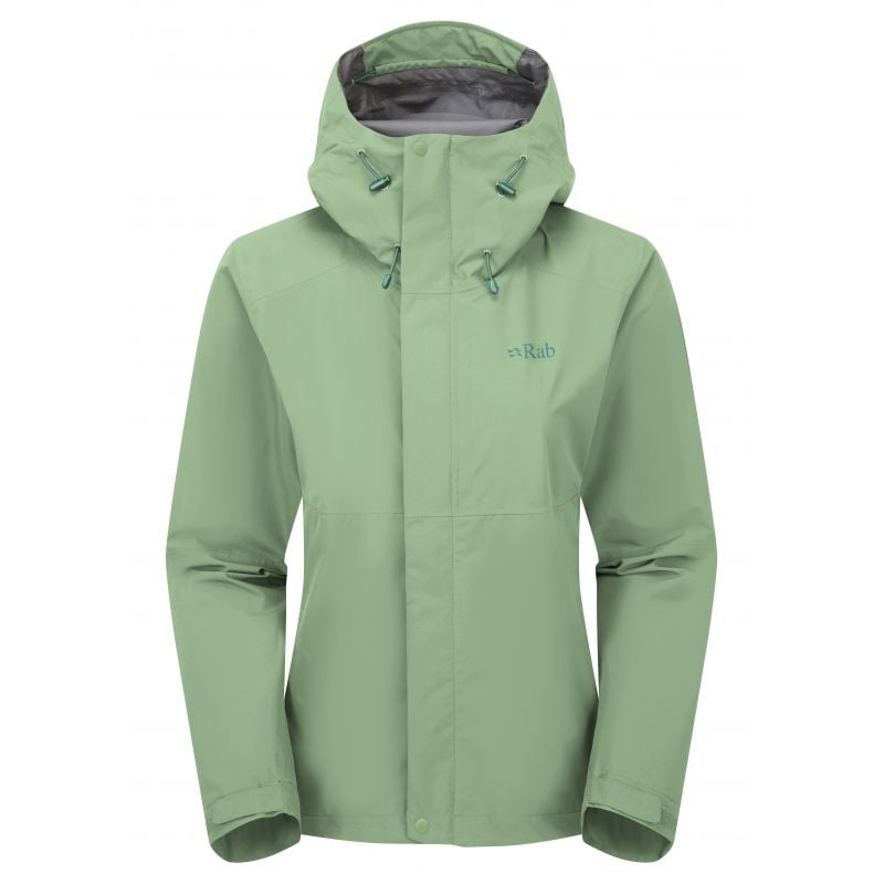 Chaqueta de senderismo Rab Downpour Jacket Wmns (Fig Green) Mujer