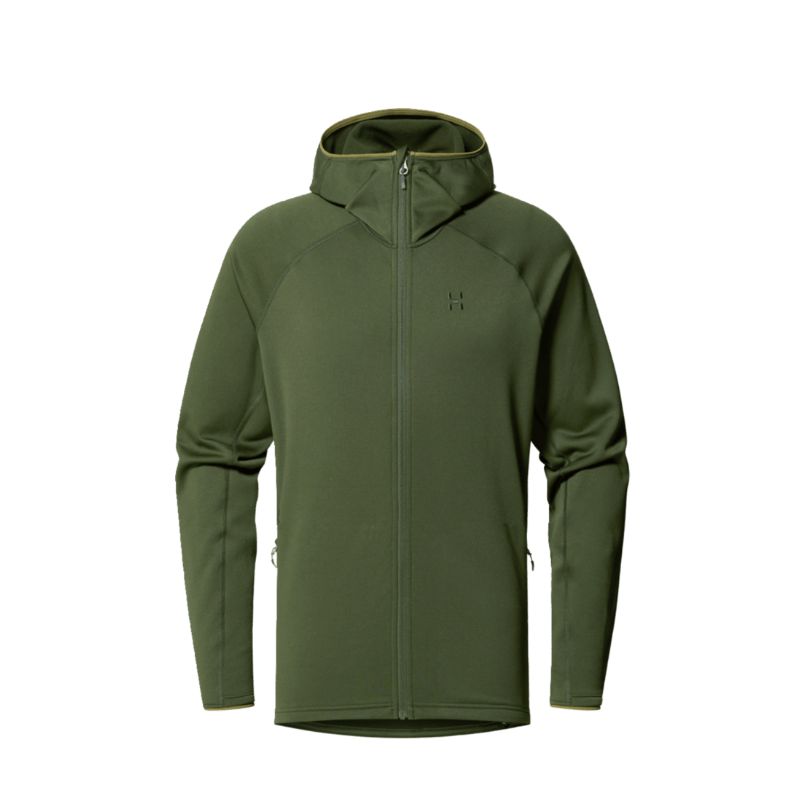 HAGLOFS Magma Mid Hood (verde alga) pile da uomo