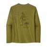 Heren-T-shirt met lange mouwen Patagonia M's L/s Cap Cool Daily Graphic Shirt (Clean Climb Roots: Graze Green X-Dye)
