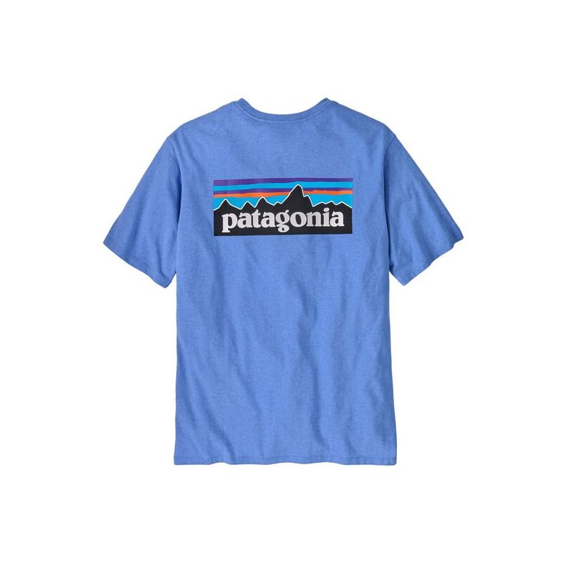 T-shirt Patagonia Uomo P-6 Logo Responsabili-Tee (Blu abbondante)