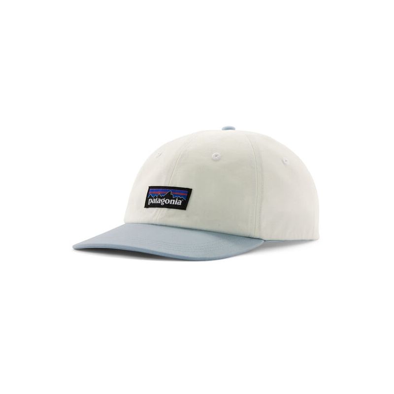 Cap Patagonia P-6 Etichetta Trad (bianco betulla con blu fleck)