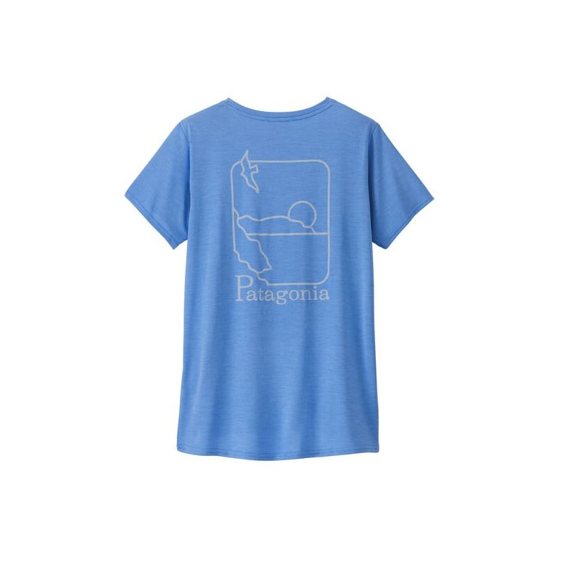 T-shirt Patagonia W's Cap Cool Daily Graphic Shirt - Waters (Swelldrifter: Abundant Blue X-Dye)
