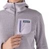 Donna Patagonia R1 Air Full-zip Hoody (Wool White) pile