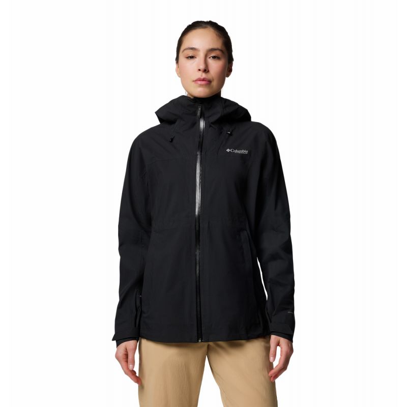 Wasserdichte Jacke Columbia Northwest Explorer 3L Shell (SCHWARZ) Damen
