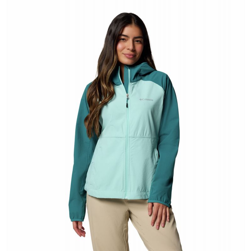 Naisten softshell-takki Columbia Heather Canyon II Hooded Softshell (Spray, River Blue)