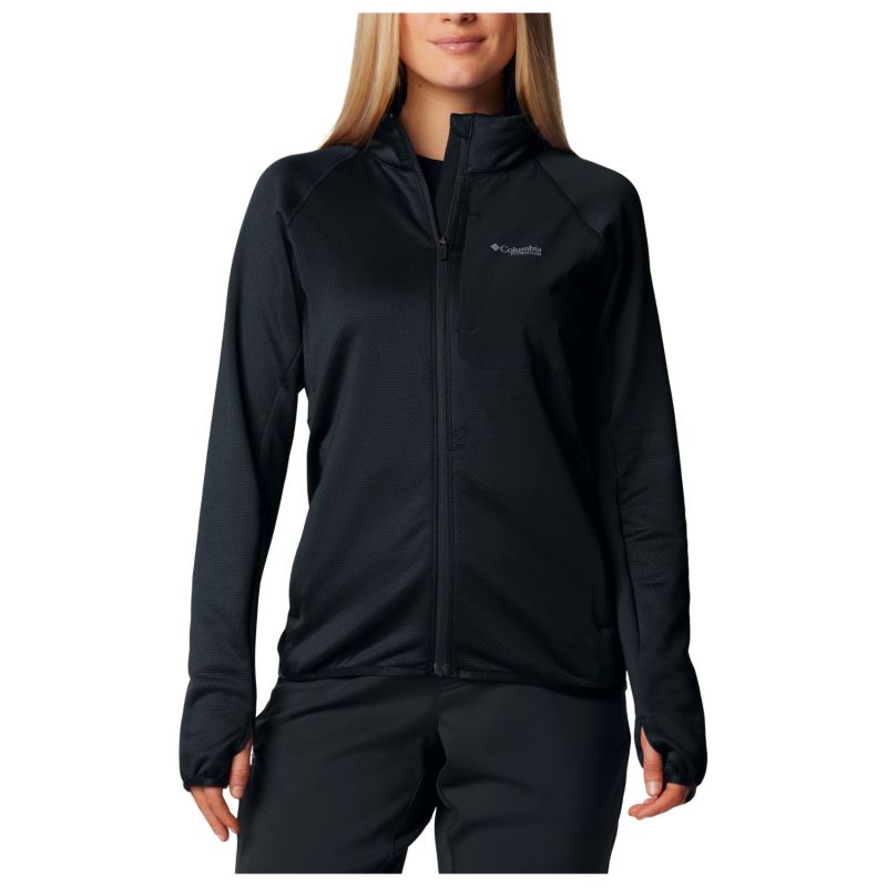 Pile Columbia Triple Canyon Grid Fleece FZ (NERO) Donna