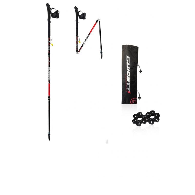 Bâtons de trail GUIDETTI Silver Néo (Noir/Rouge)