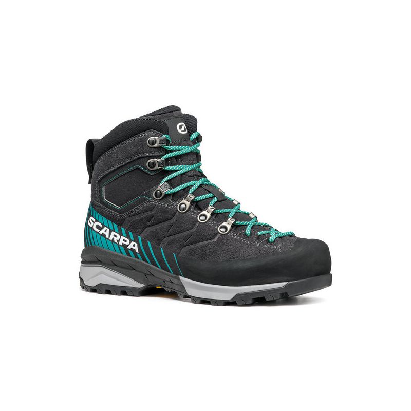 Bota senderismo mujer Scarpa Mescalito Trek GTX Wmn (ANTRACITA OSCURA VERDE TROPICAL)