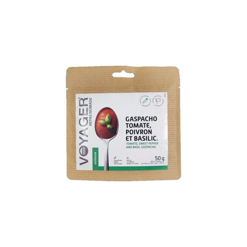 Plat lyophilisé VOYAGER GASPACHO TOMATE, POIVRON ET BASILIC
