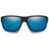 Smith Emerge (nero opaco ChromaPop con specchio blu polarizzato)