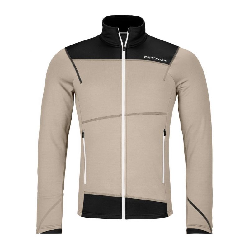 Men's fleece jacket Ortovox FLEECE LIGHT JACKET M (grey sand)