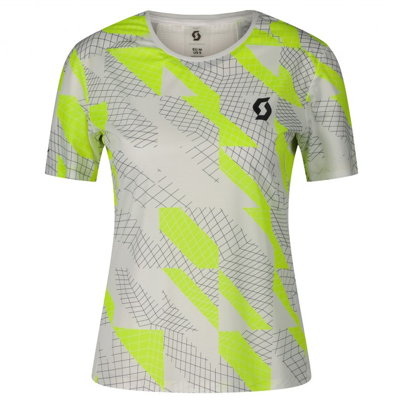 Camiseta de trail Scott Tee W's RC Run SS (blanco/negro) Mujer