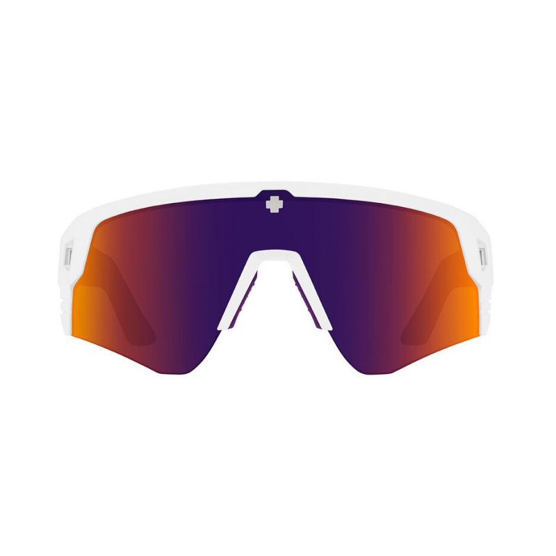 Occhiali da sole SPY Monolith (opaco bianco alzavola - felice grigio verde specchio viola scuro) Unisex