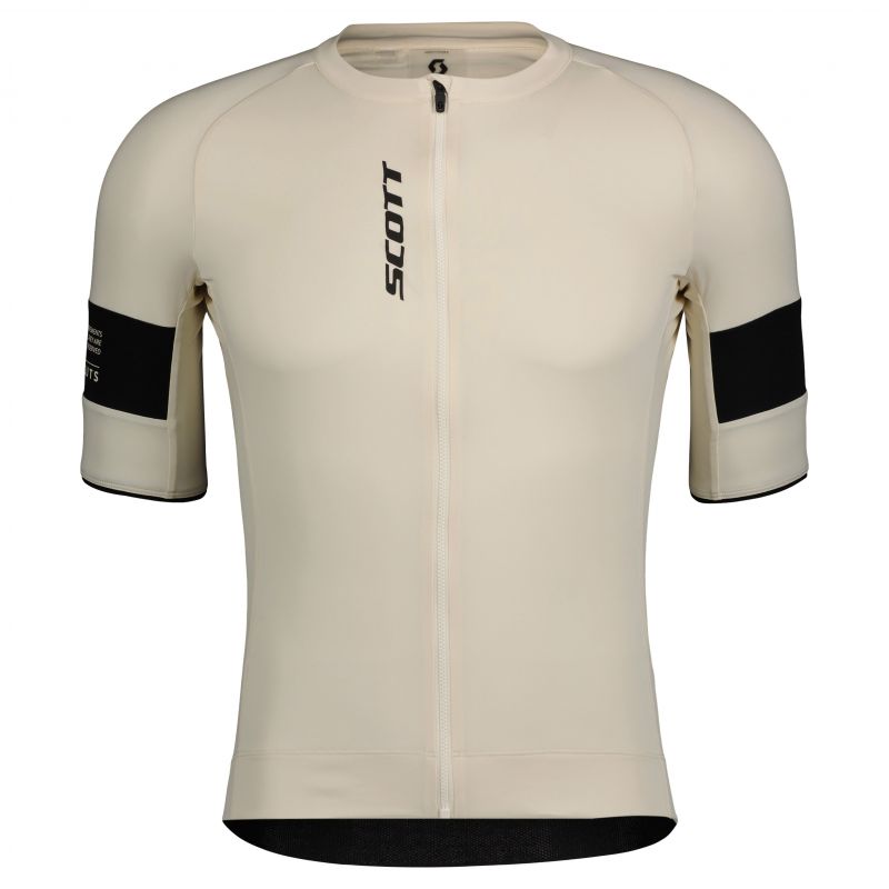 Scott SCO Jersey M's Endurance Pro SS (bomull hvit/svart) Sykkeltrøye for menn