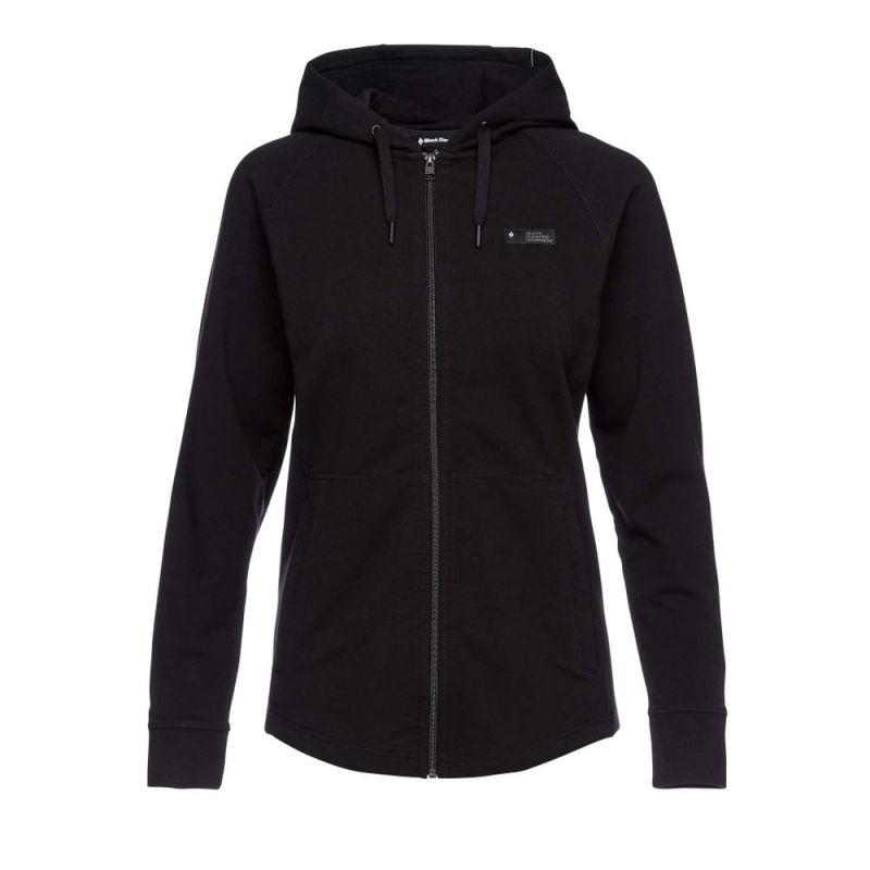 Sweat W MOUNTAIN TRANSPARENCY FZ HDY Svart