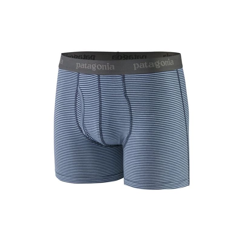 Caleçon PATAGONIA Ms Essential Boxer Briefs (Fathom Stripe: New Navy) Homme
