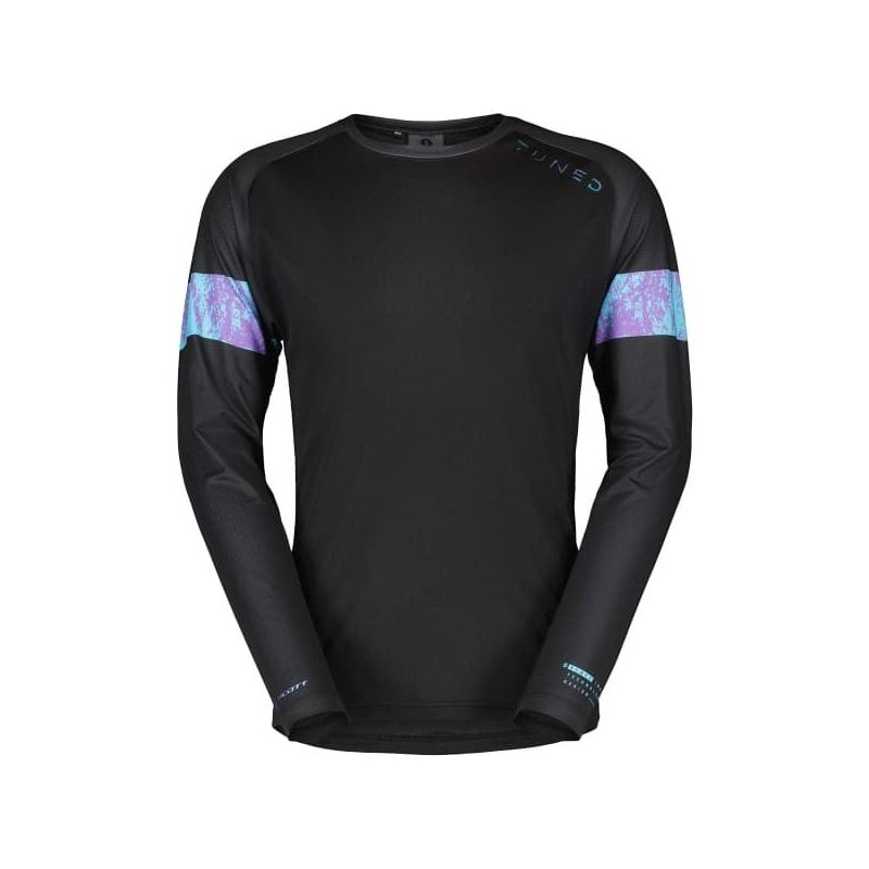 Heren MTB-trui Scott Tee M's Trail Tuned LS (zwart/zwartpaars)