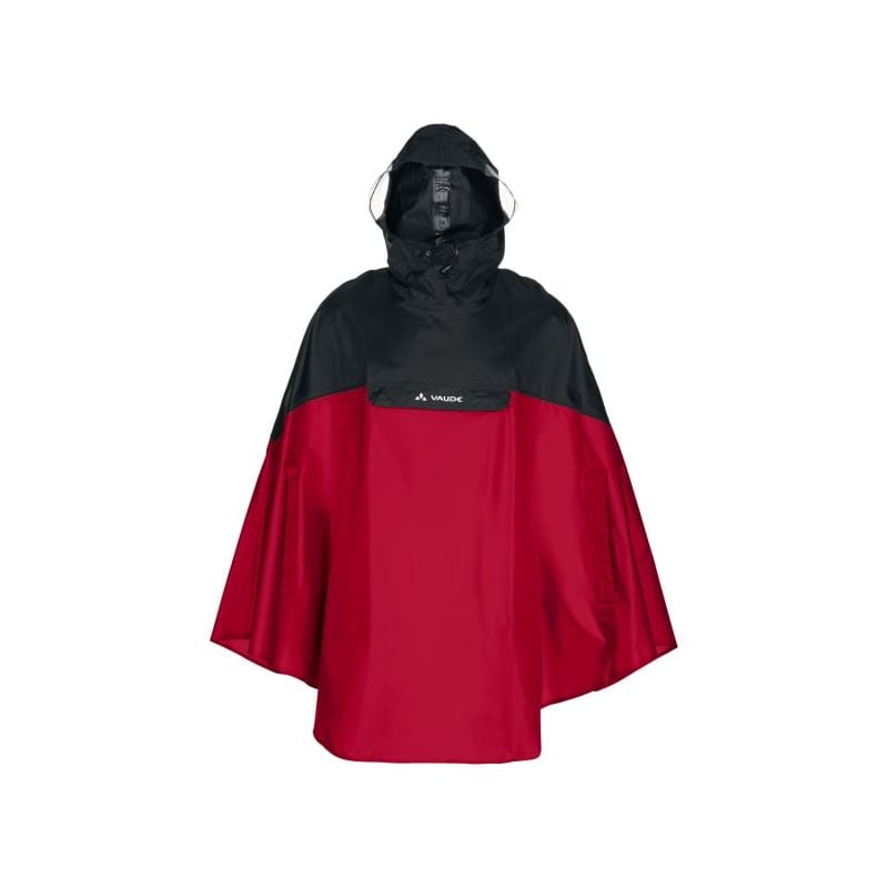 Regnponcho Vaude Covero Poncho II (röd/svart)