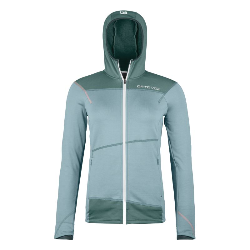Fleece Ortovox FLEECE LIGHT HOODY W (Glacier grey) naisille