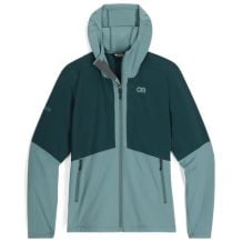 Cortavientos de mujer Outdoor Research Sudadera con capucha Ferrosi (Neptuno/Abeto Douglas)