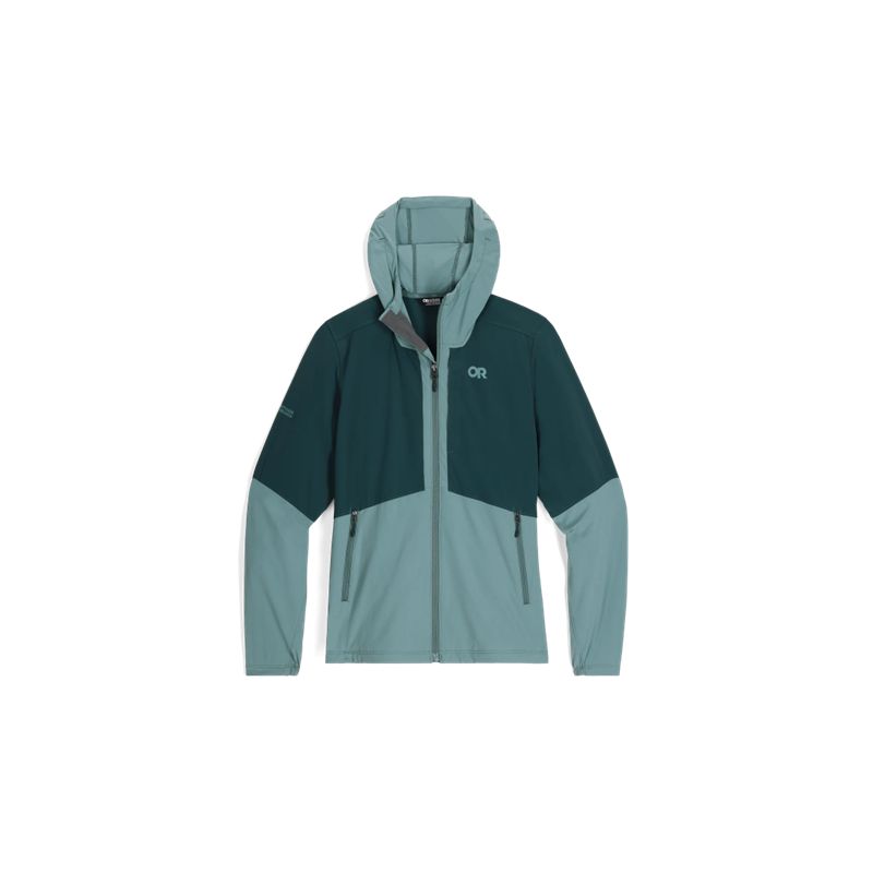Windcheater til kvinder Outdoor Research Ferrosi Hoodie (Neptune/Douglas Fir)