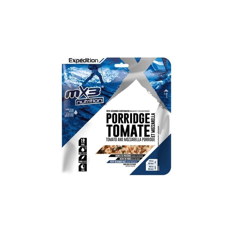 Plato liofilizado MX3 Nutrition Gachas de tomate y mozzarella
