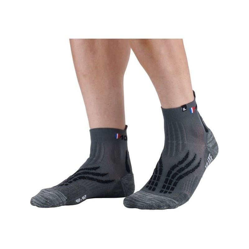 Chaussettes de trail/running Monnet Run Elite (Gris/Noir)