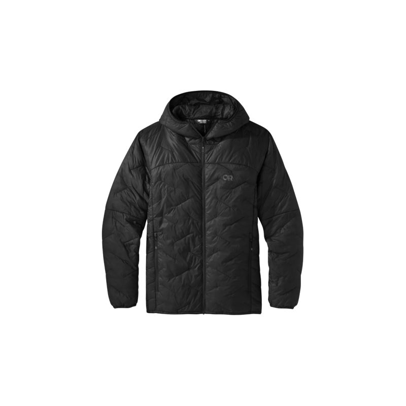 Dunjacka Outdoor Research SuperStrand LT Hoodie (svart) för män man