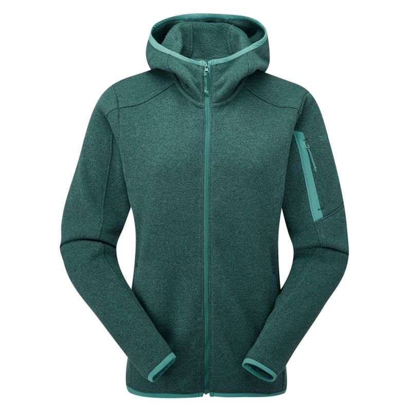 Fleecejakke Rab Ryvoan Hoody Wmns (Green Slate) Women's