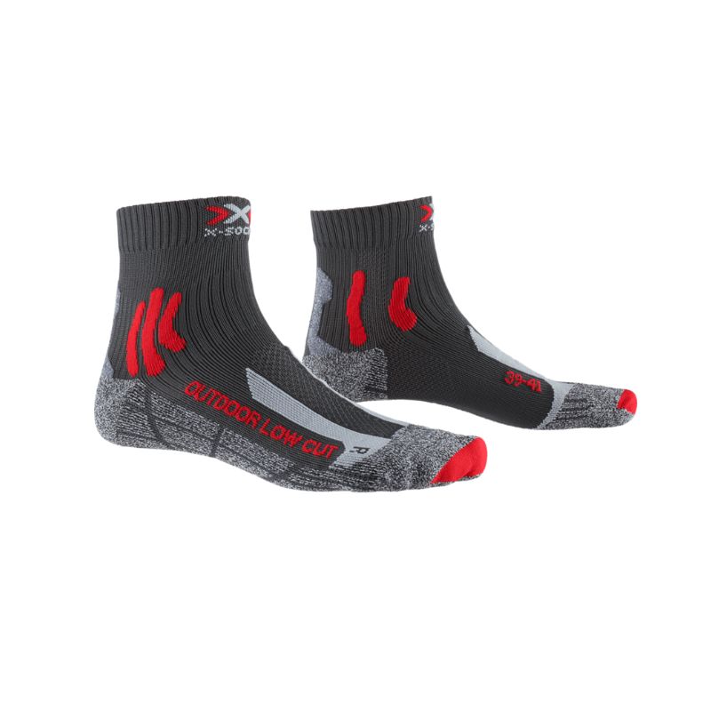 Calcetines de senderismo X-SOCKS Trek outdoor low cut (rojo antracita)