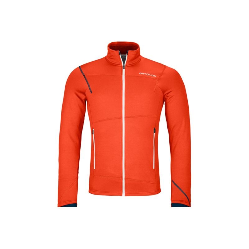 Heren Ortovox FLEECE LIGHT JACKET M (warm oranje) fleece