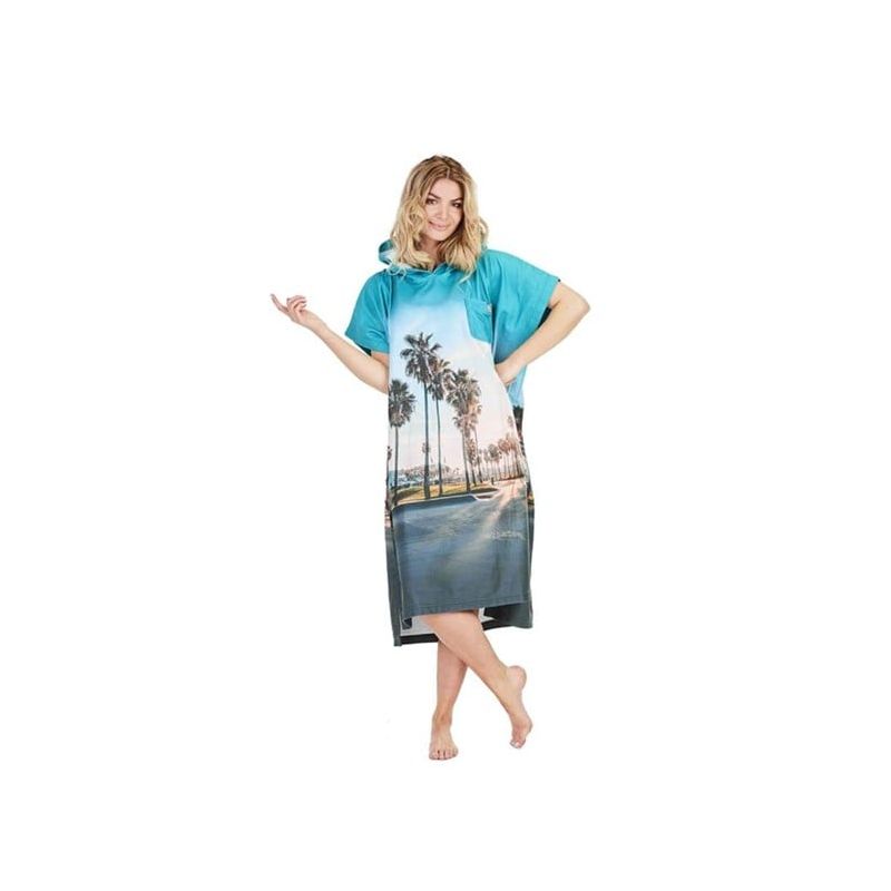 Badeponcho AFTER ESSENTIALS Poncho Mikrofleece (California) Unisex