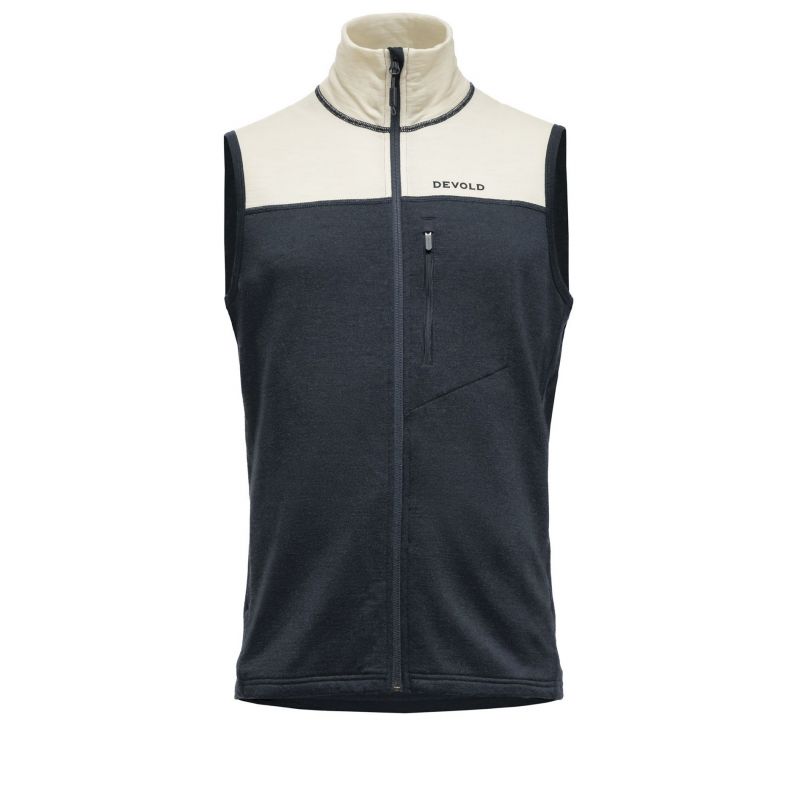 Ermeløs jakke for menn Devold EXPLORER MERINO VEST MAN (INK/RAW WHITE)