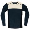 LAUPAREN MERINO 190 SHIRT MAN RAW WIT/INKT/ZWART