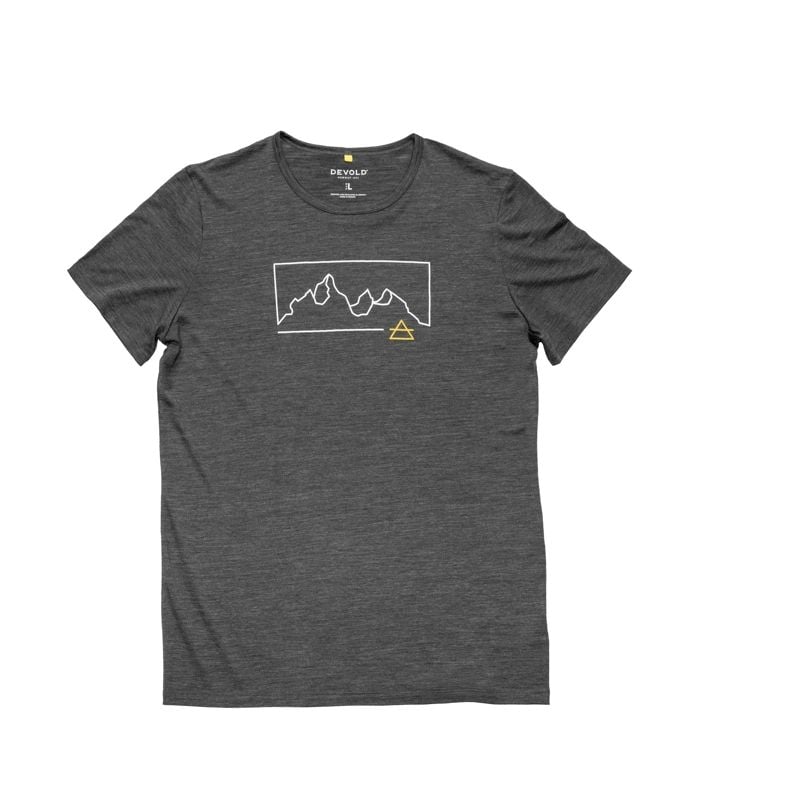 T-skjorte for menn Devold ACTIVE "OUTLINE" TEE MAN (Antracitt)