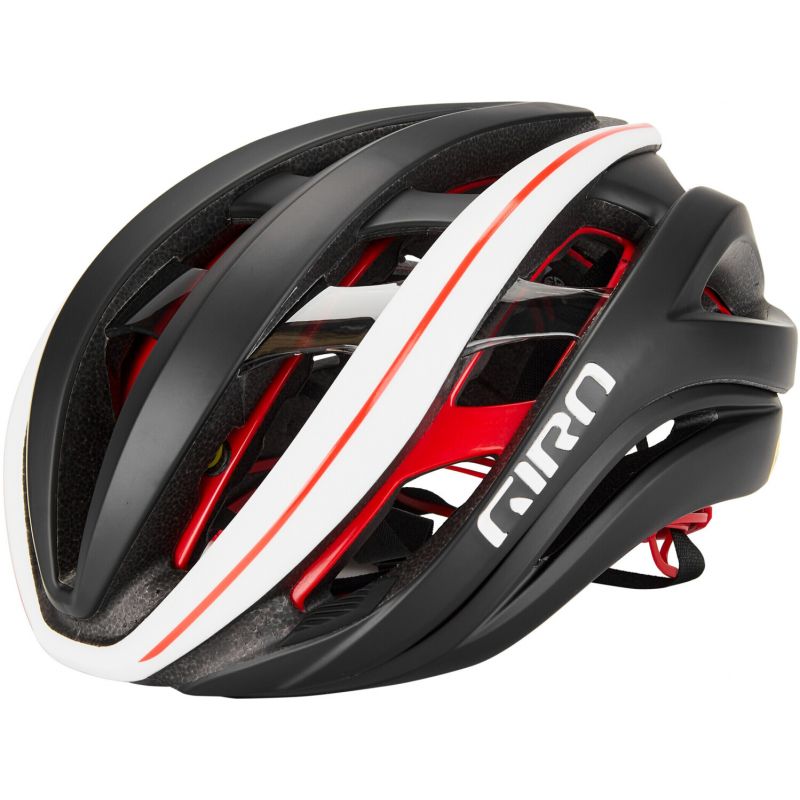 GIRO AETHER SPHERICAL bicycle helmet (Black/White/Red)